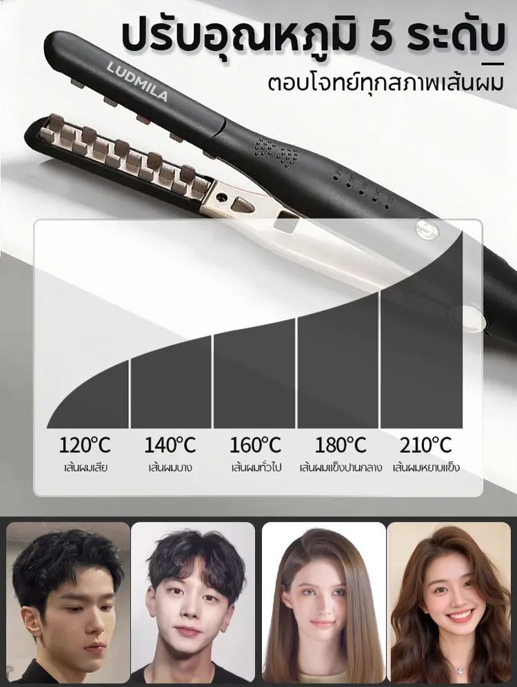 เพิ่มวอลลุ่มผมดูผมหนา เครื่องม้วนผมให้ผมวอลลุ่มสำหรับชายและหญิง