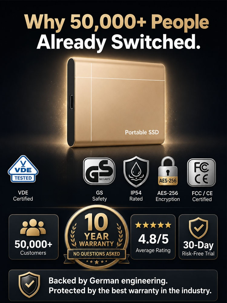 ⚡ 4000mb/s speed! transfer three 4k movies in one second. German 32tb pro ssd for a beer's price!🏆