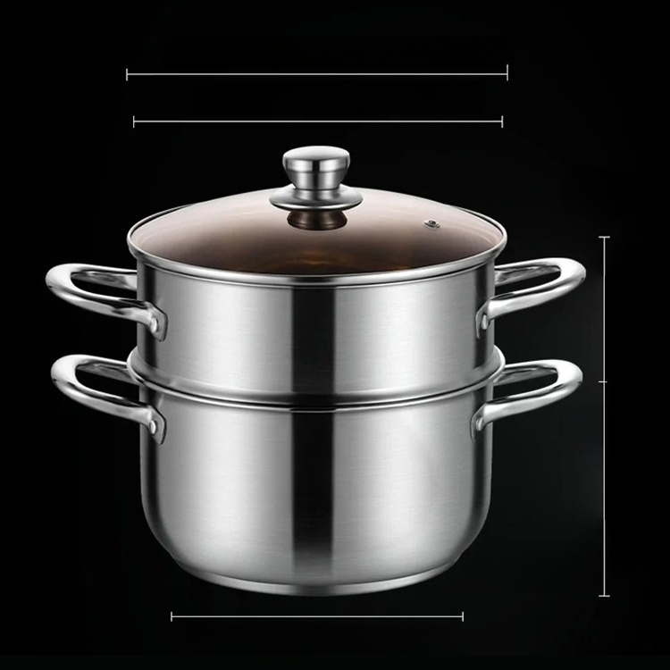 หม้อนึ่งต้มซุปความจุใหญ่ 2 ชั้น