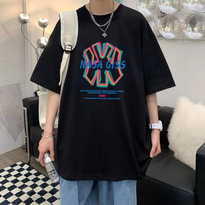 T-Shirt Men's Pure Cotton Half Sleeve Top Base Shirt