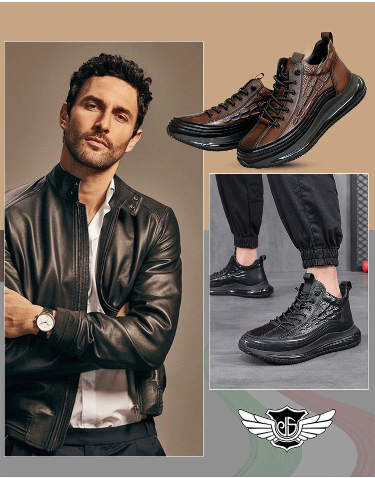 男人出門在外，一雙好的皮鞋很重要！意大利鱷魚紋經典皮鞋，純手工打造，尊貴質感，不凡格調！