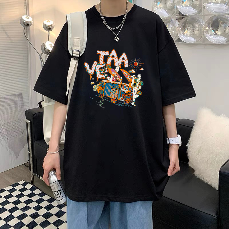 T-Shirt Men's Pure Cotton Half Sleeve Top Base Shirt