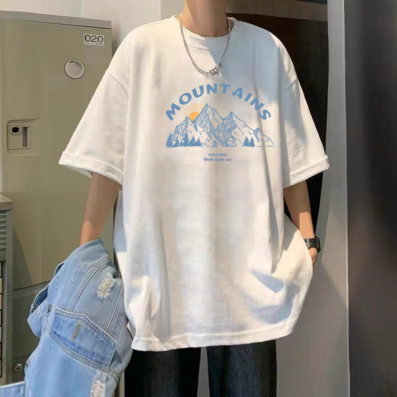 T-Shirt Men's Pure Cotton Half Sleeve Top Base Shirt