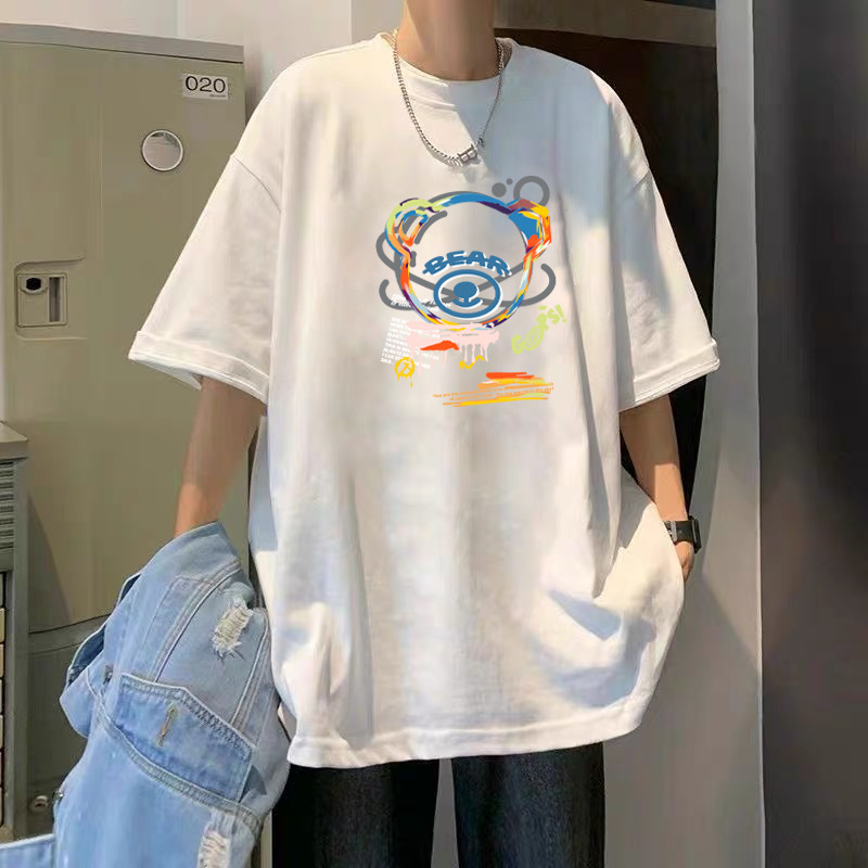 T-Shirt Men's Pure Cotton Half Sleeve Top Base Shirt