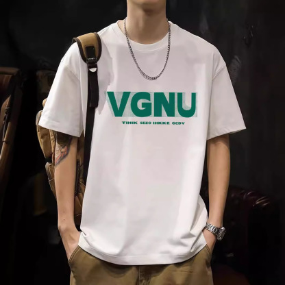 2025 New Korean Style Men's T-Shirt – 200G Premium Cotton Short Sleeve (White)