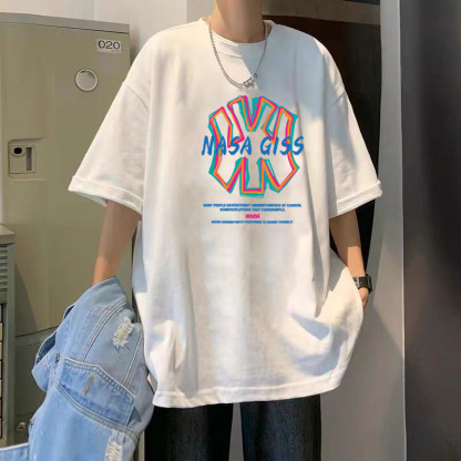 T-Shirt Men's Pure Cotton Half Sleeve Top Base Shirt