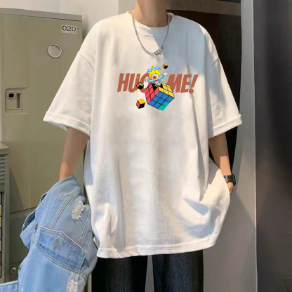 T-Shirt Men's Pure Cotton Half Sleeve Top Base Shirt