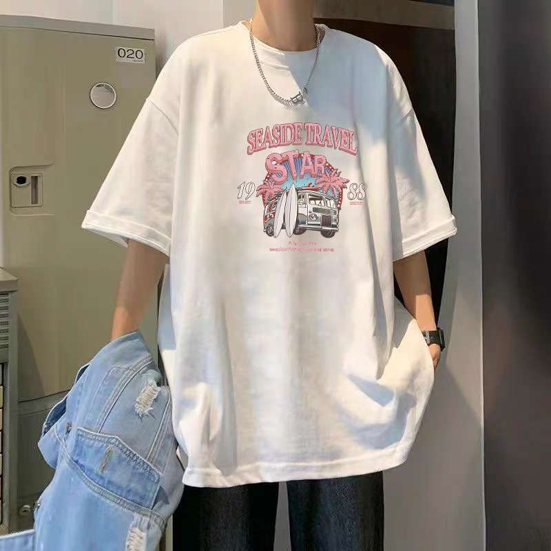 T-Shirt Men's Pure Cotton Half Sleeve Top Base Shirt