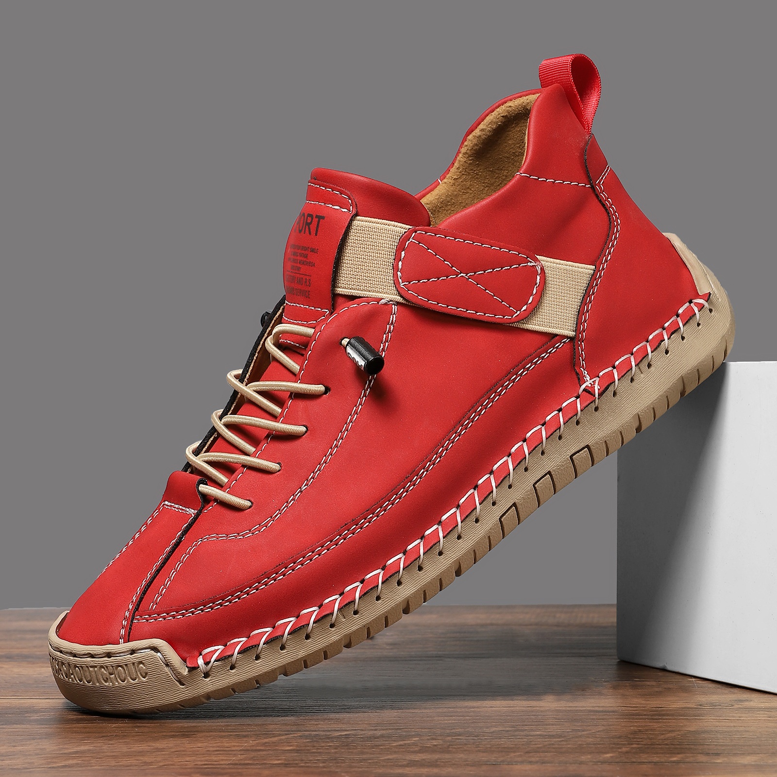 男士中筒馬丁靴戶外休閒工作服縫製男士鞋