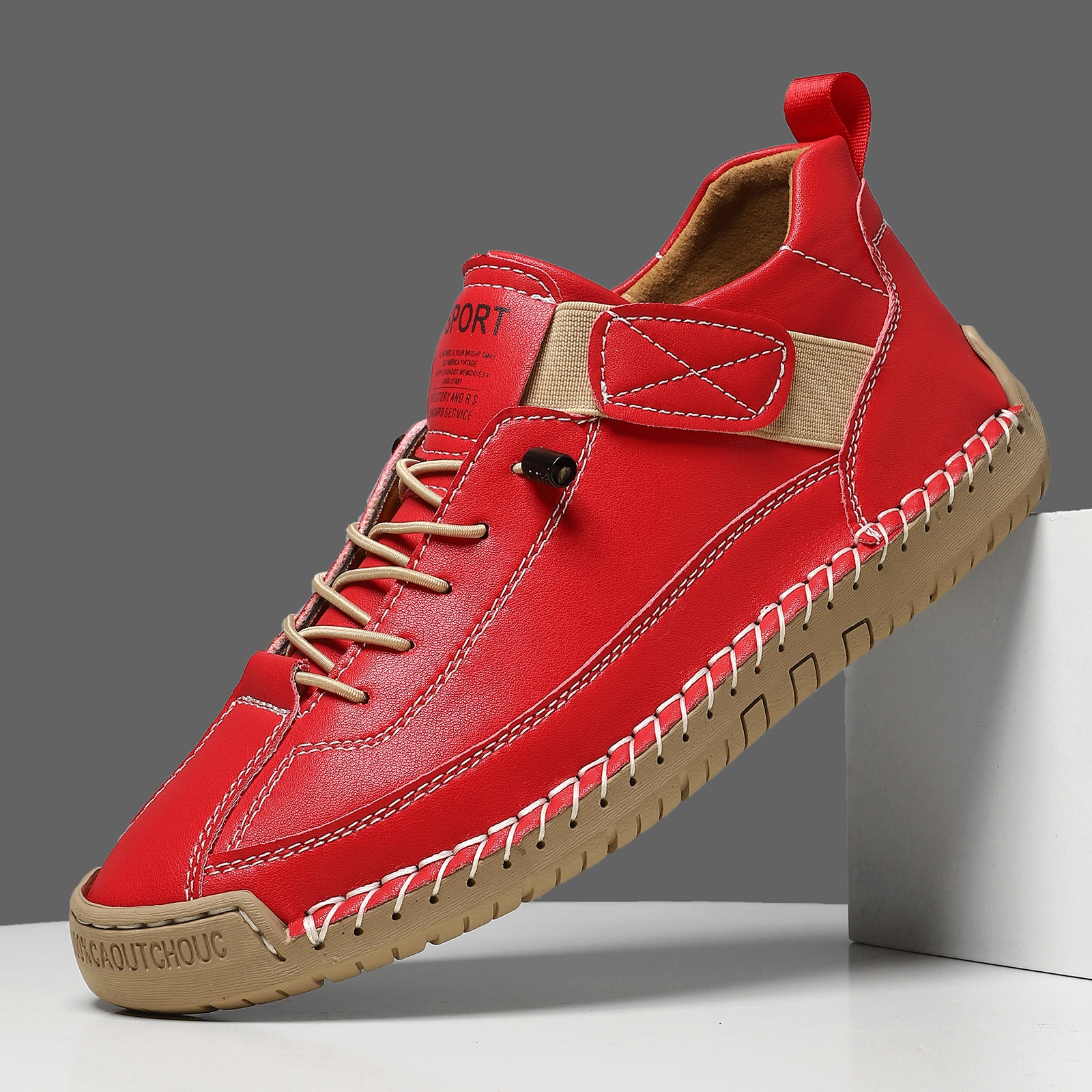 男士中筒馬丁靴戶外休閒工作服縫製男士鞋