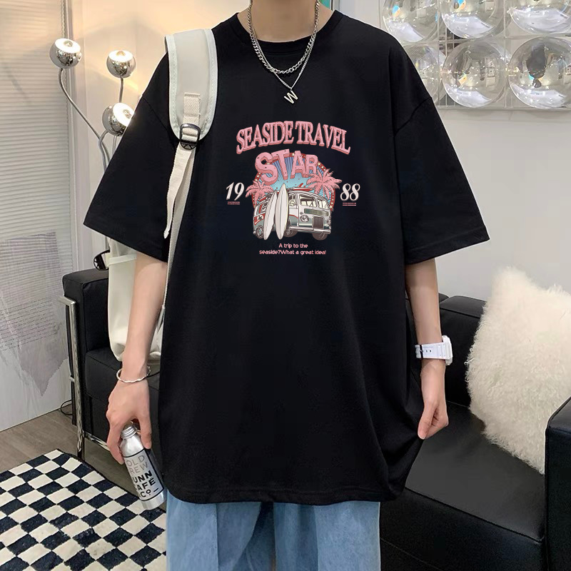 T-Shirt Men's Pure Cotton Half Sleeve Top Base Shirt