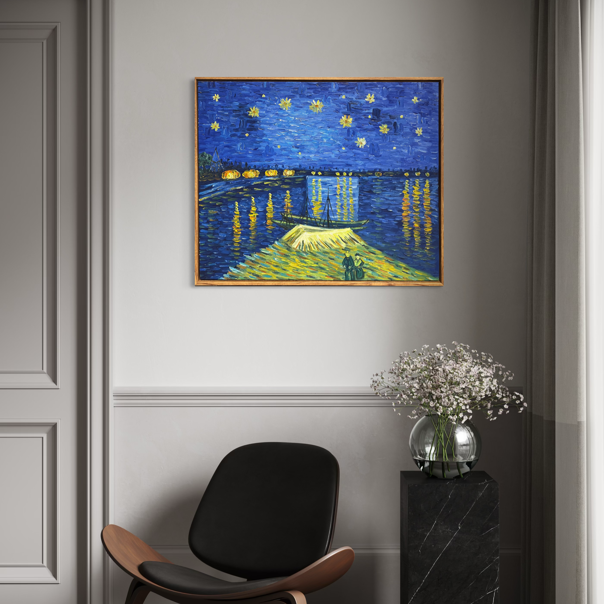 [Reproduction] Vincent Van Gogh – Starry Night Over the Rhône - 60x50cm