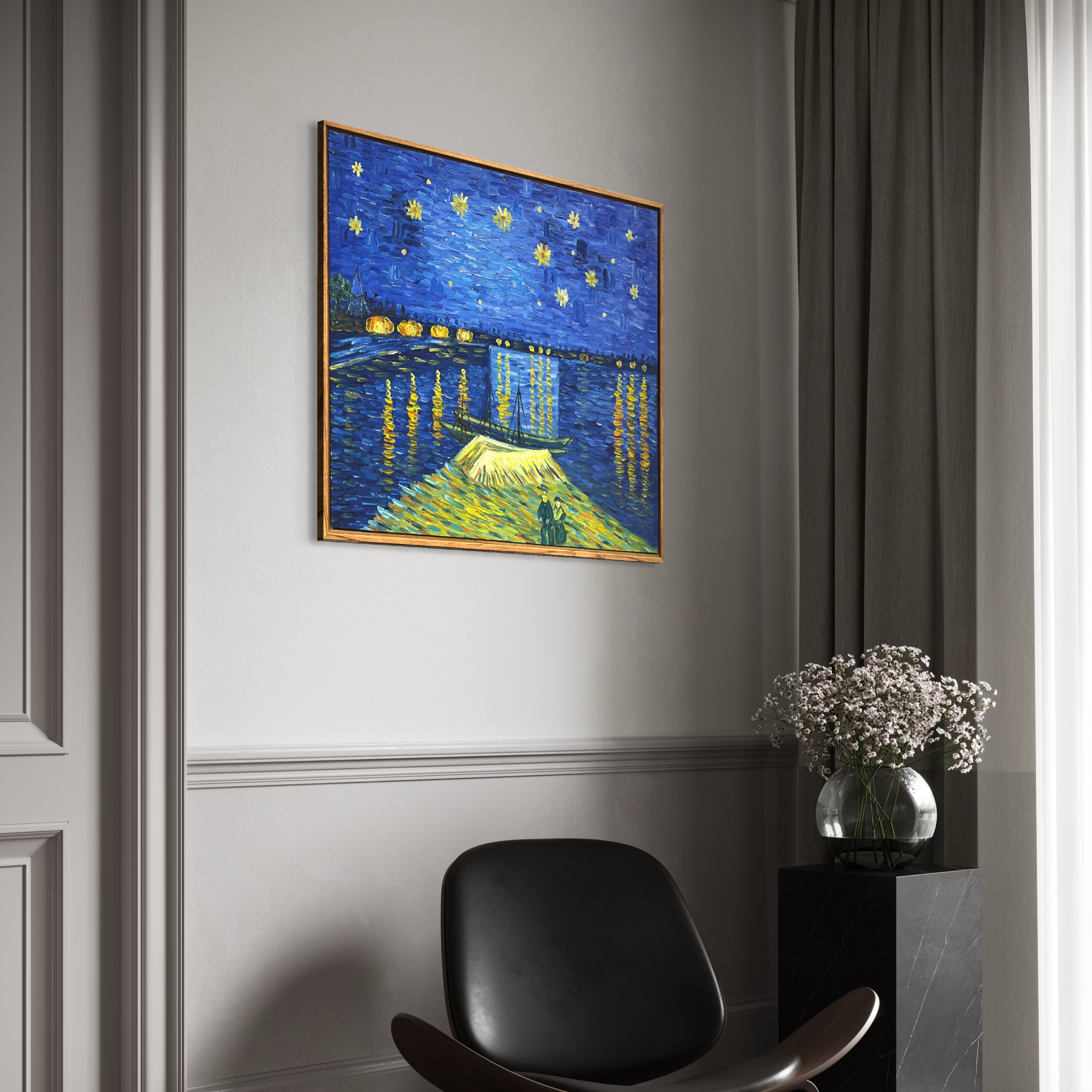 [Reproduction] Vincent Van Gogh – Starry Night Over the Rhône - 60x50cm