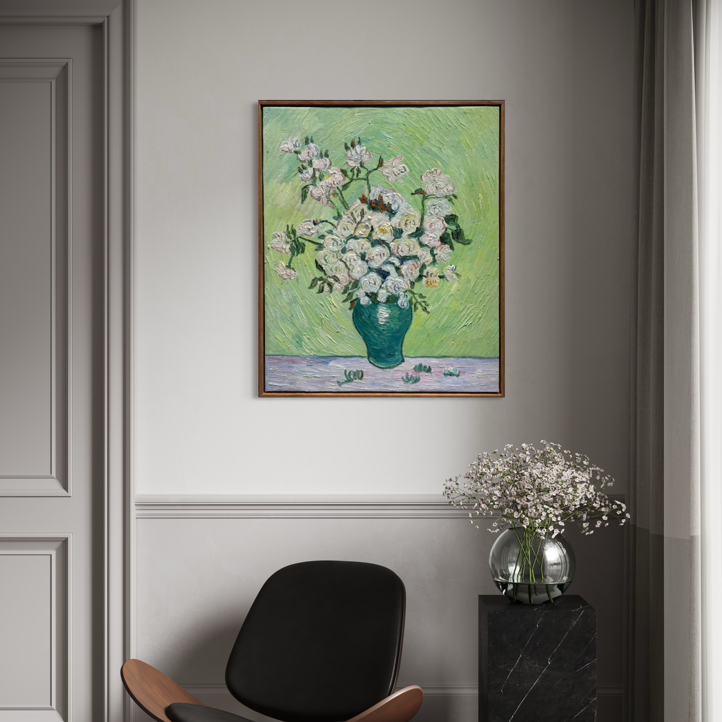 [Reproduction] Vincent Van Gogh – Vase with Pink Roses