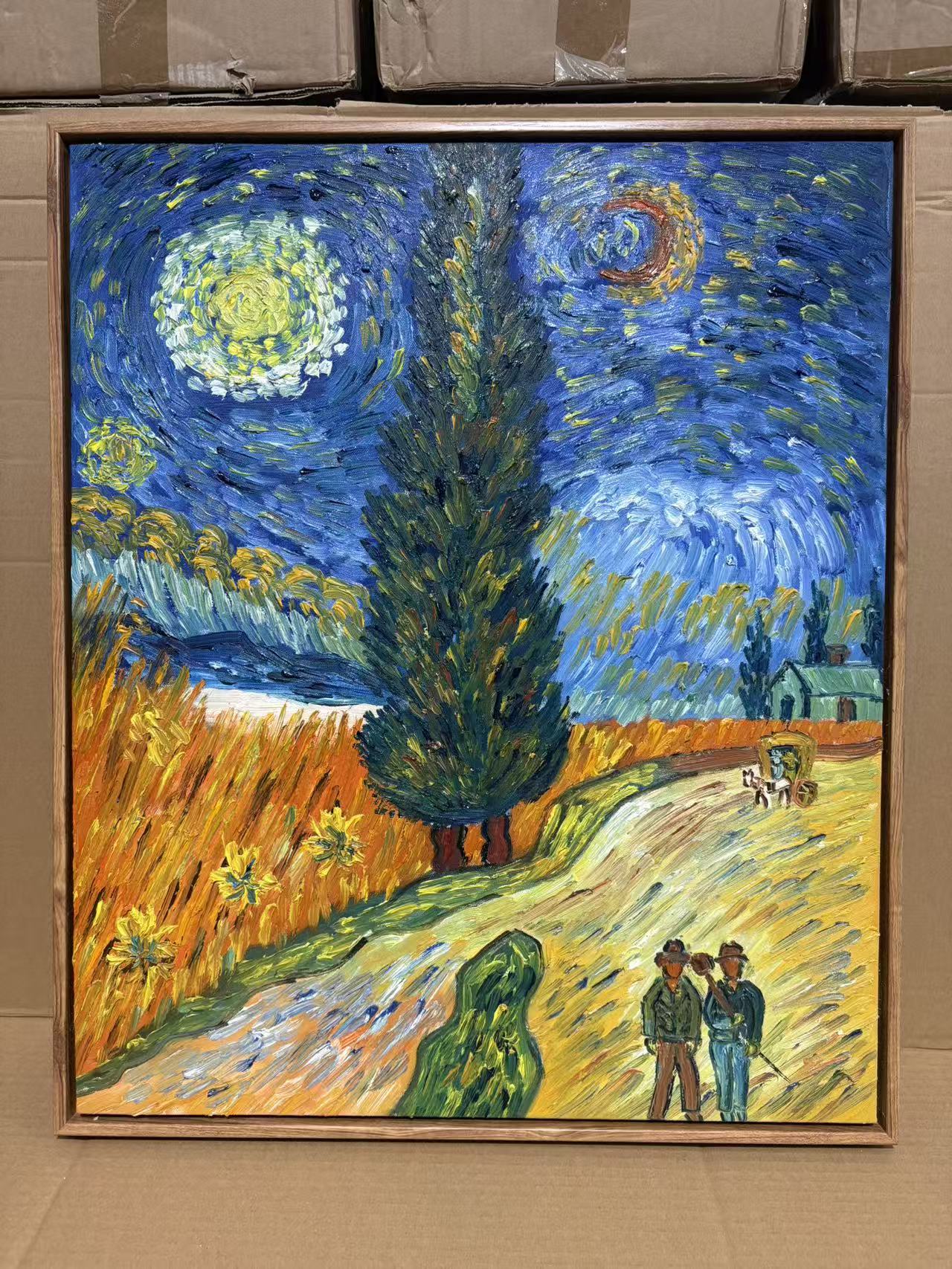 [Reproduction] Vincent Van Gogh – Road with Cypress and Star
