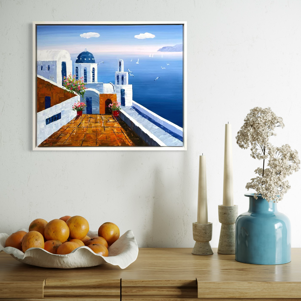 Aegean Dreams: Sunlit Terrace