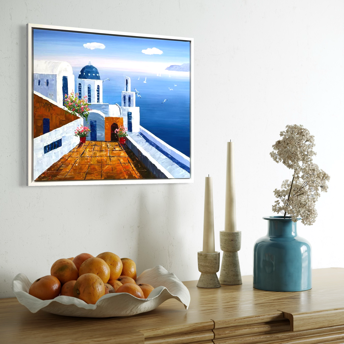 Aegean Dreams: Sunlit Terrace