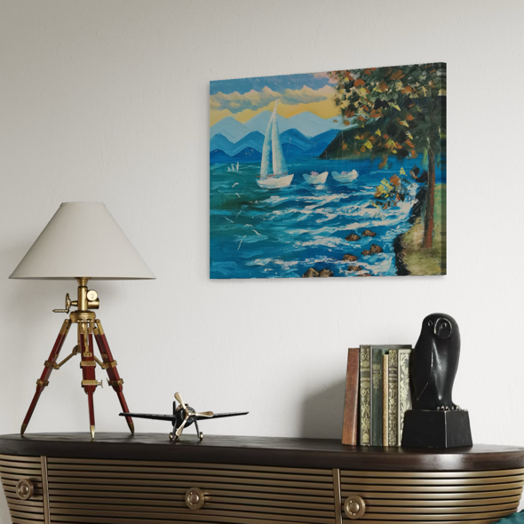 Azure Sailboat Coast