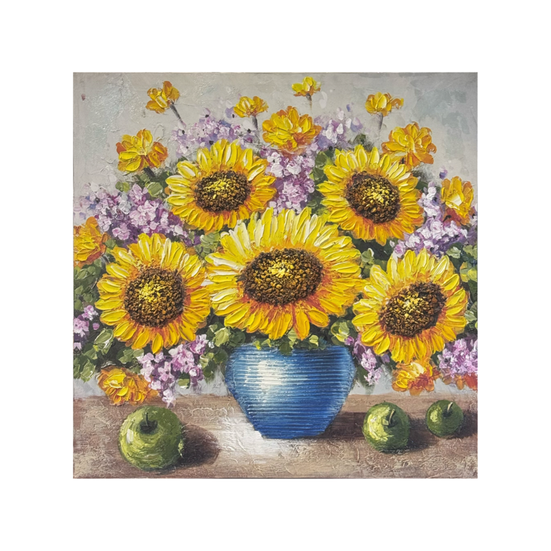 Blue Vase Sunflower