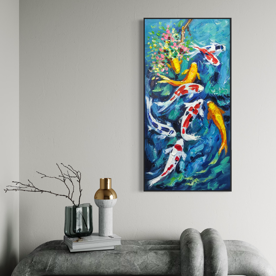 Cherry Blossom Koi Pond