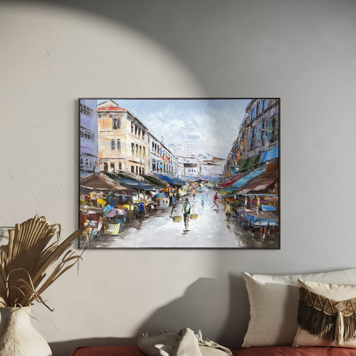 Streets of Singapore: Chinatown Market - 50x70cm