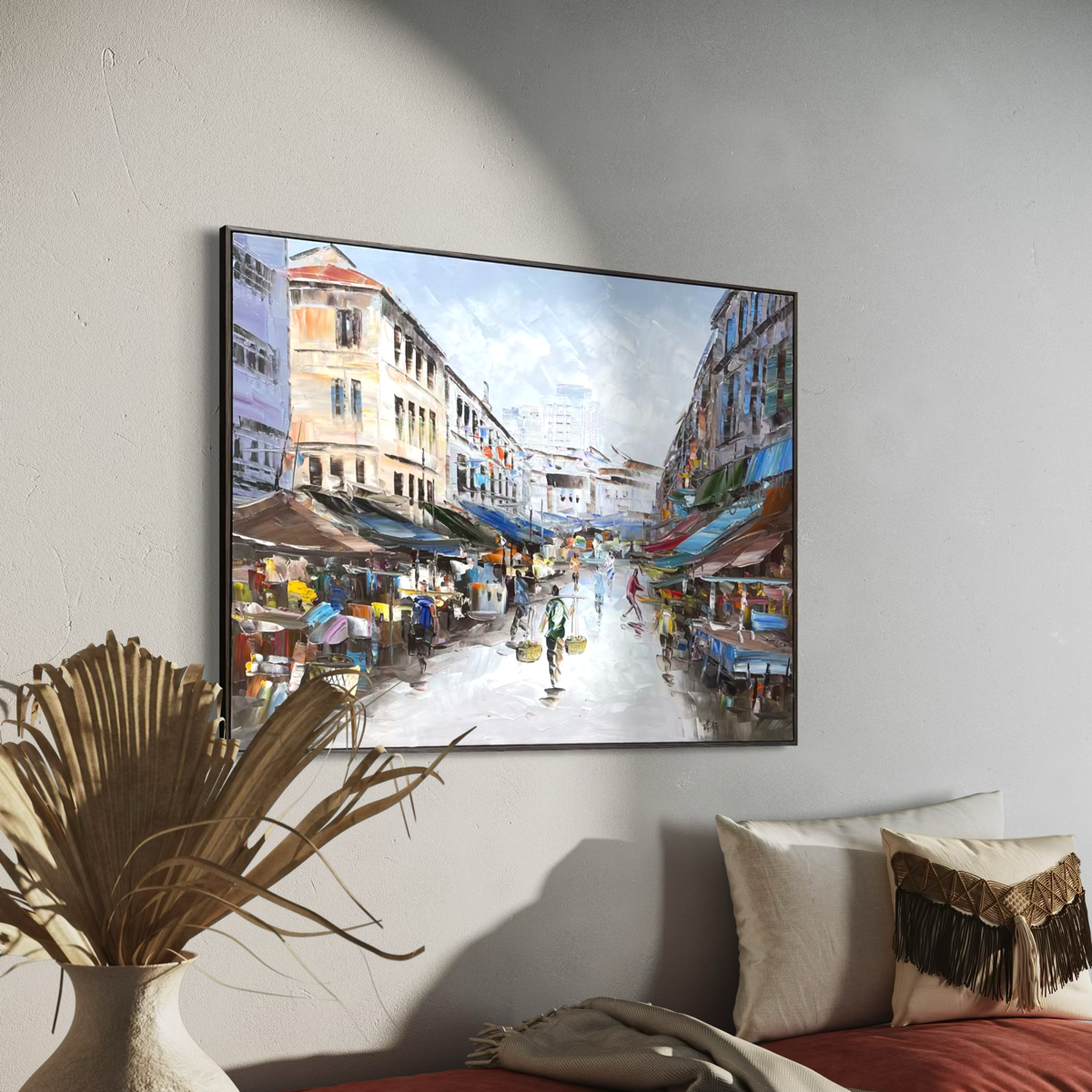 Streets of Singapore: Chinatown Market - 50x70cm