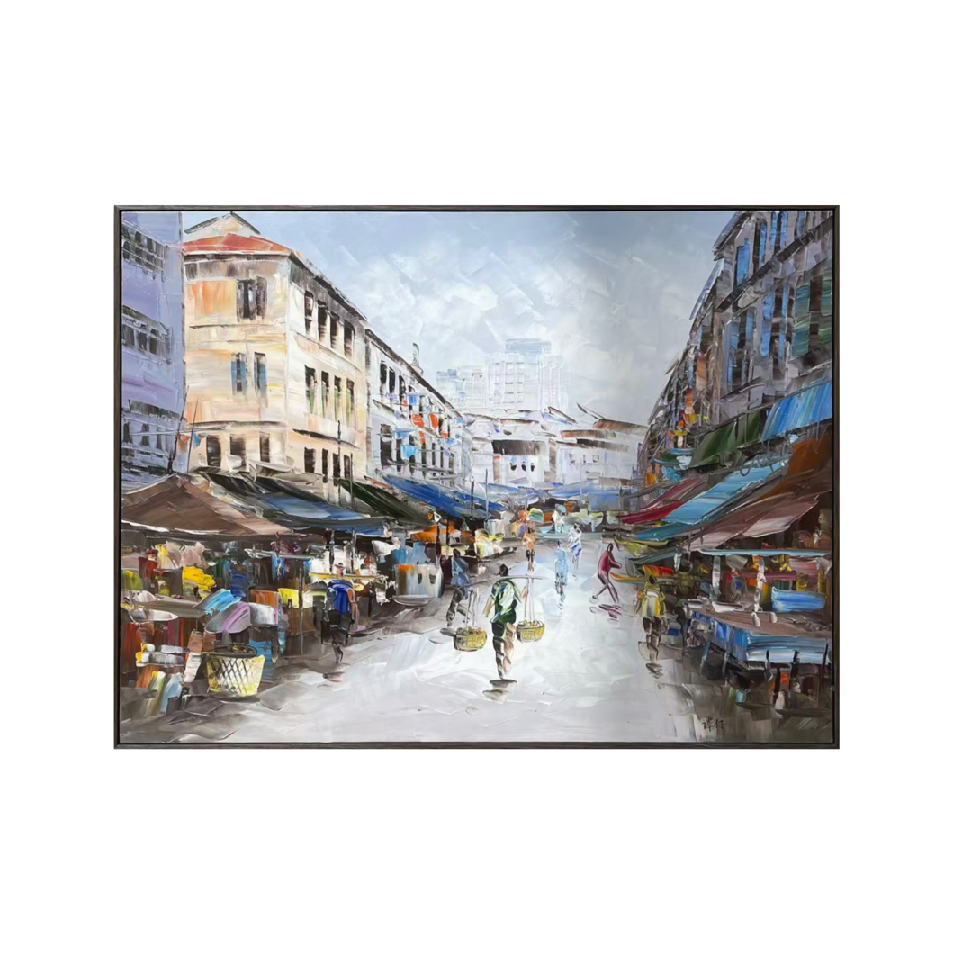 Streets of Singapore: Chinatown Market - 50x70cm