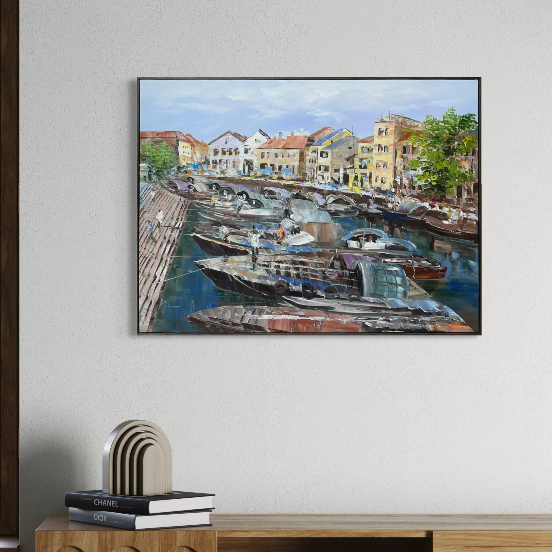 Streets of Singapore: Clarke Quay - 120x90cm