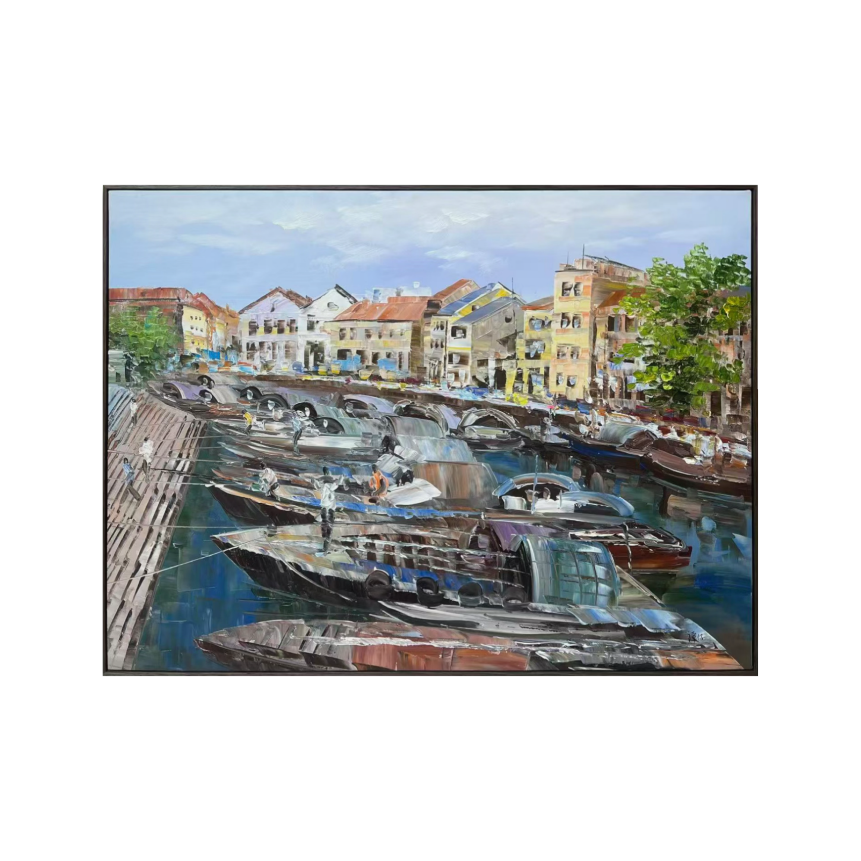 Streets of Singapore: Clarke Quay - 120x90cm