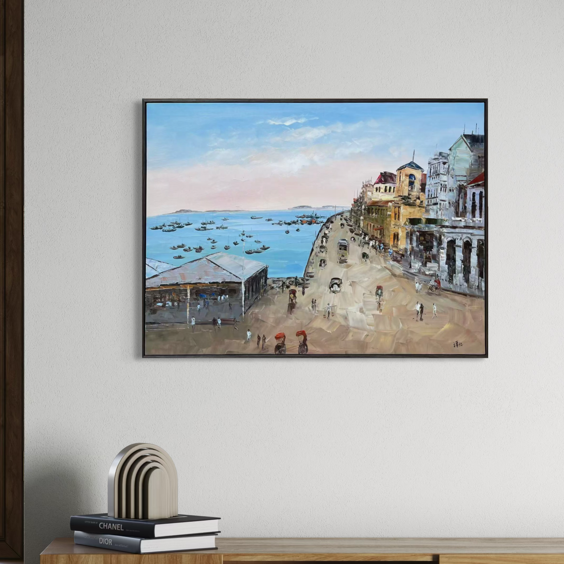 Streets of Singapore: Collyer Quay - 120x90cm