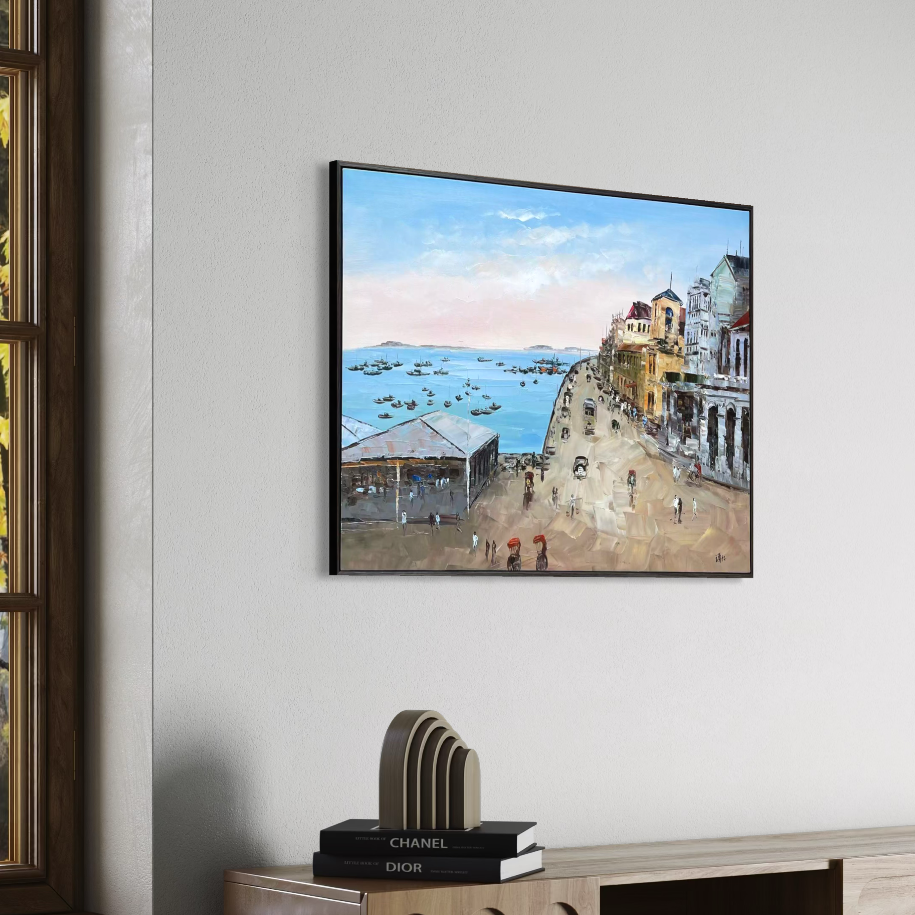 Streets of Singapore: Collyer Quay - 120x90cm