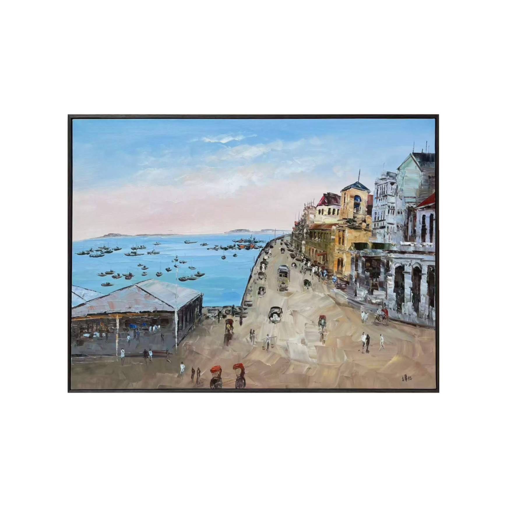 Streets of Singapore: Collyer Quay - 120x90cm