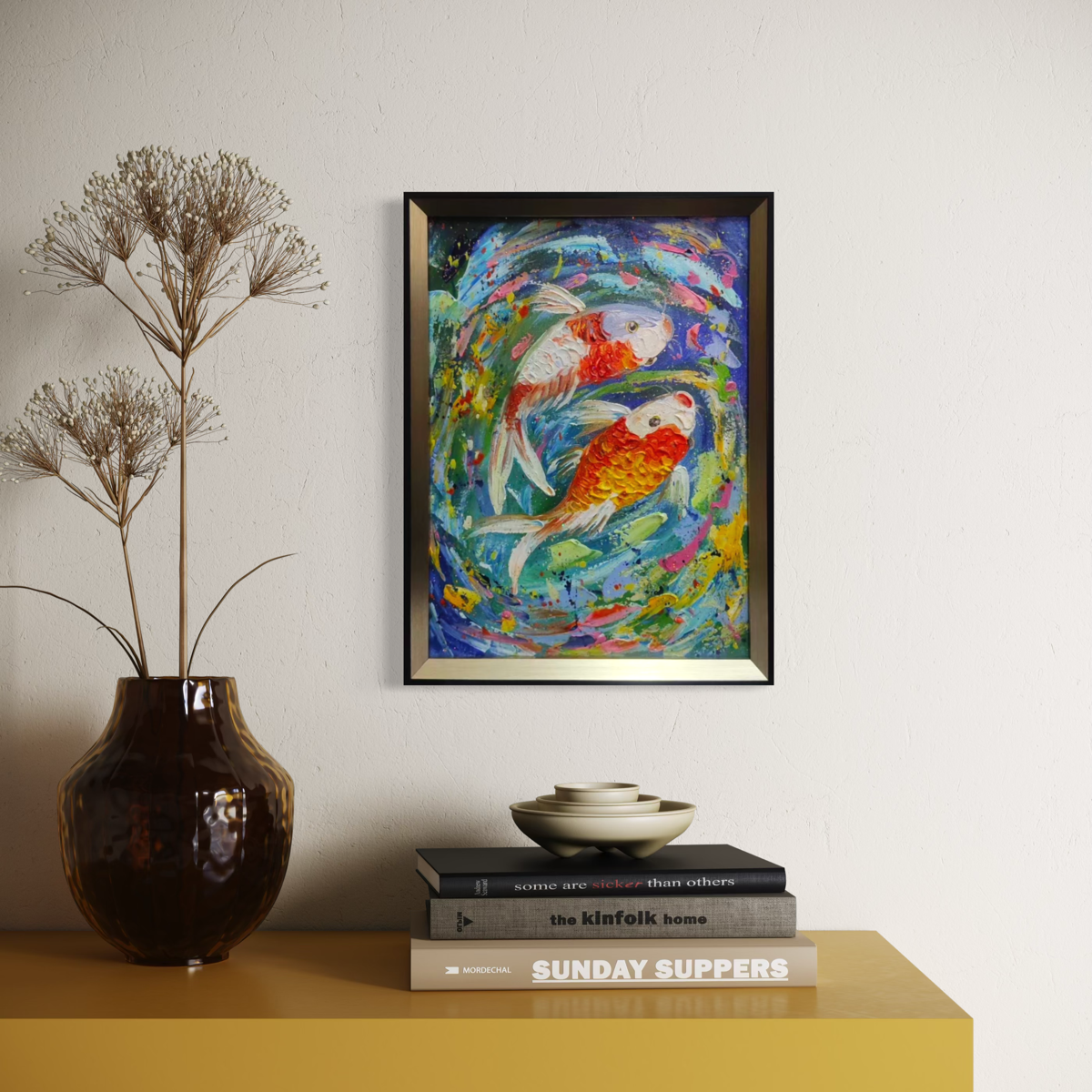 Cosmic Twin Koi Swirl