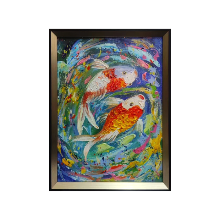 Cosmic Twin Koi Swirl