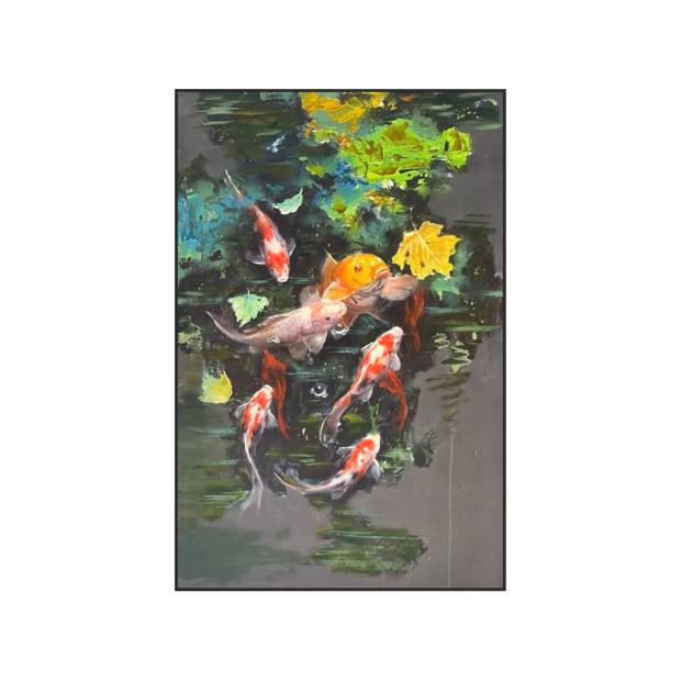 Emerald Teal Koi Dreams - 1
