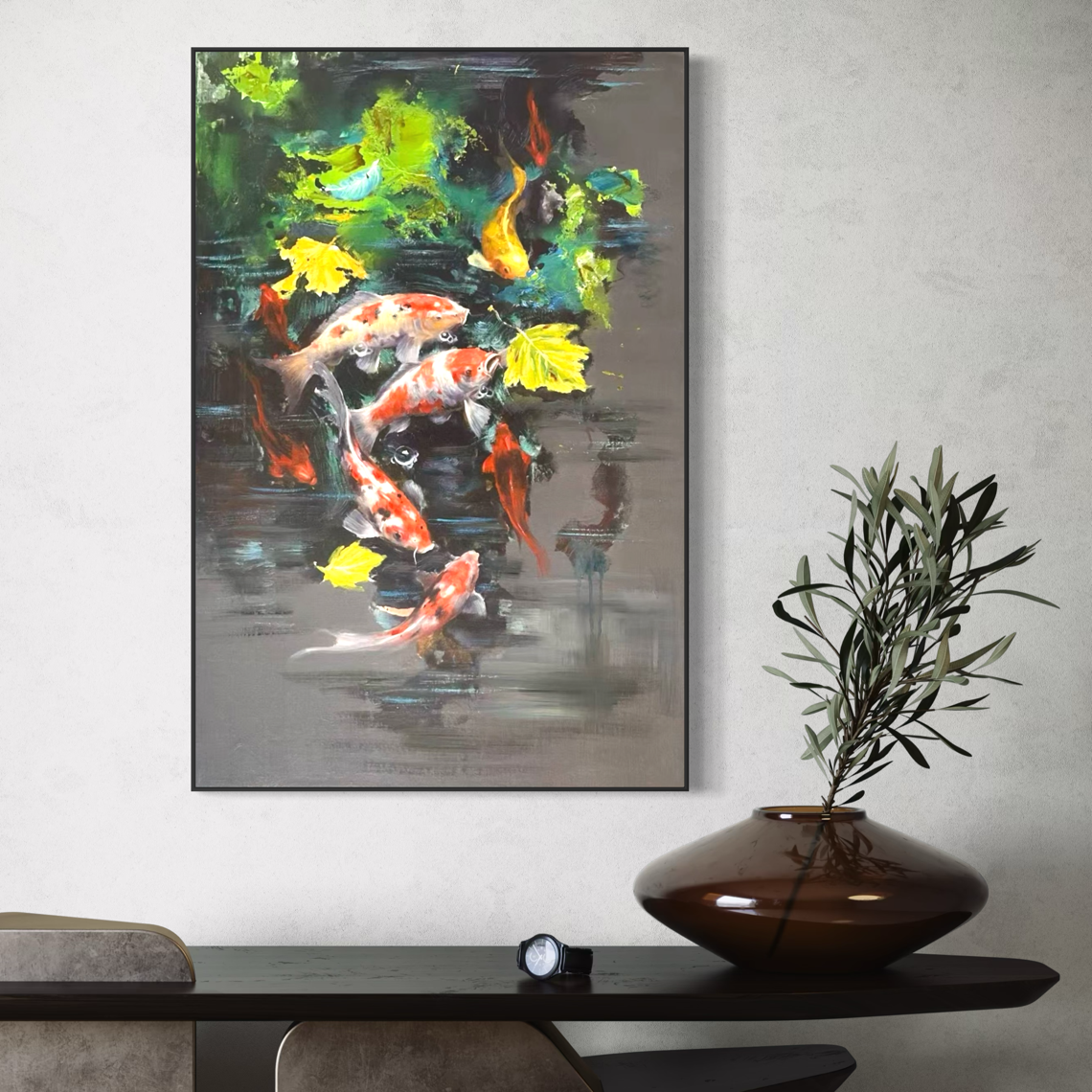 Emerald Teal Koi Dreams - 2