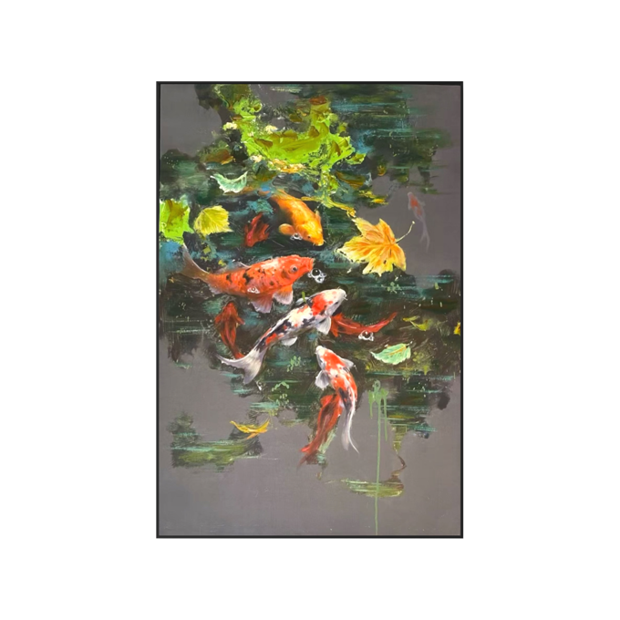 Painting Matters - Emerald Teal Koi Dreams - 3