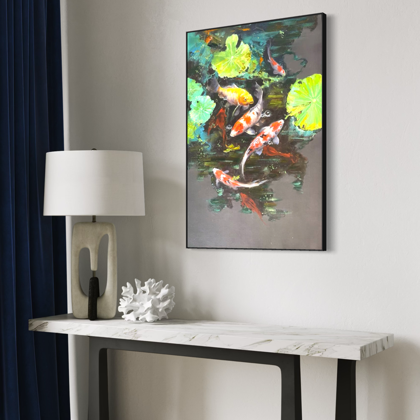 Emerald Teal Koi Dreams - 4