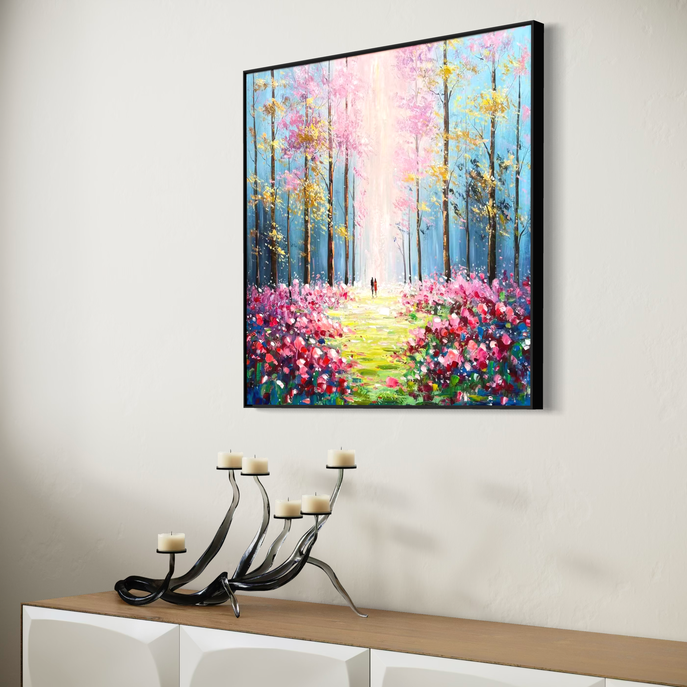 Ethereal Forest Light: Walking Ahead