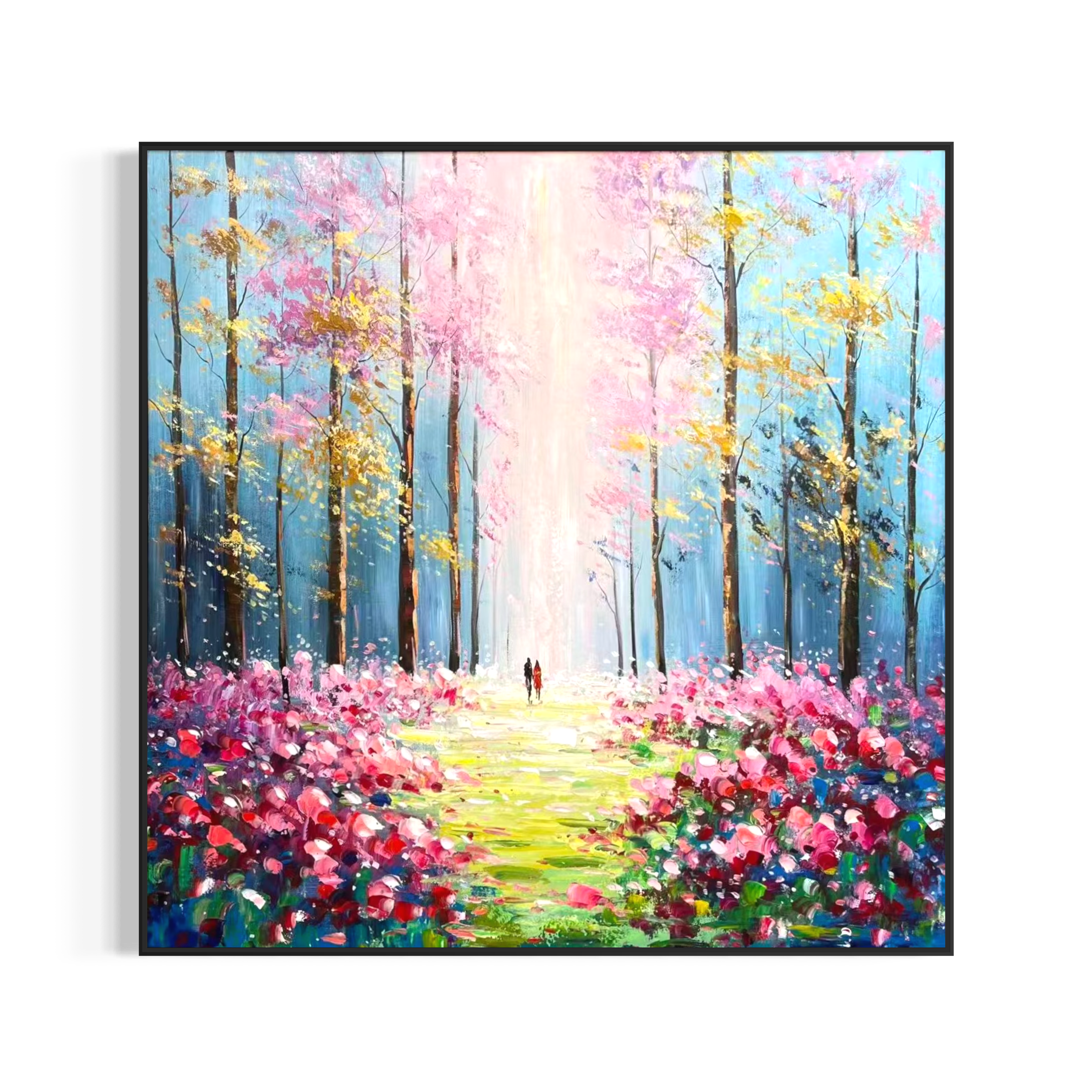 Ethereal Forest Light: Walking Ahead