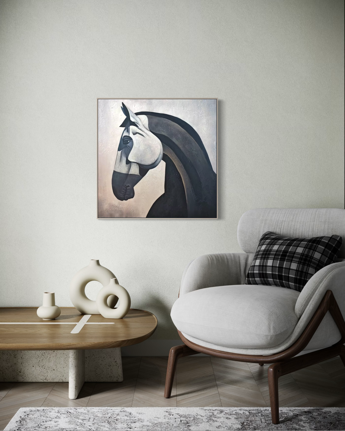 Geometric Black Steed Soul