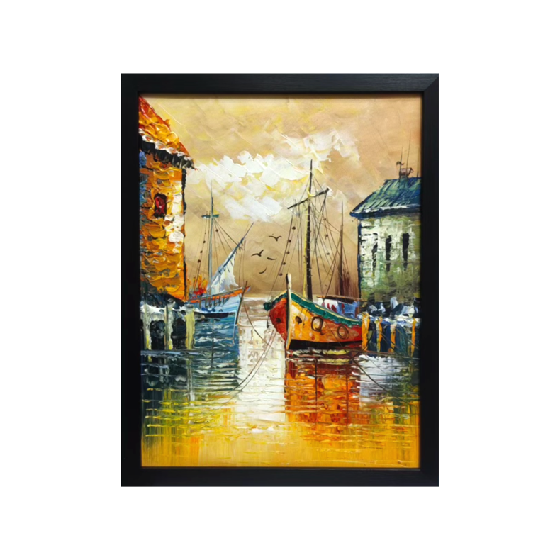 Gilded Harbor Mirror