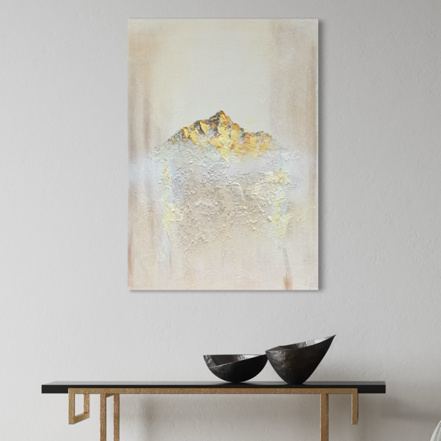 Golden Mist Mountain - Cream White