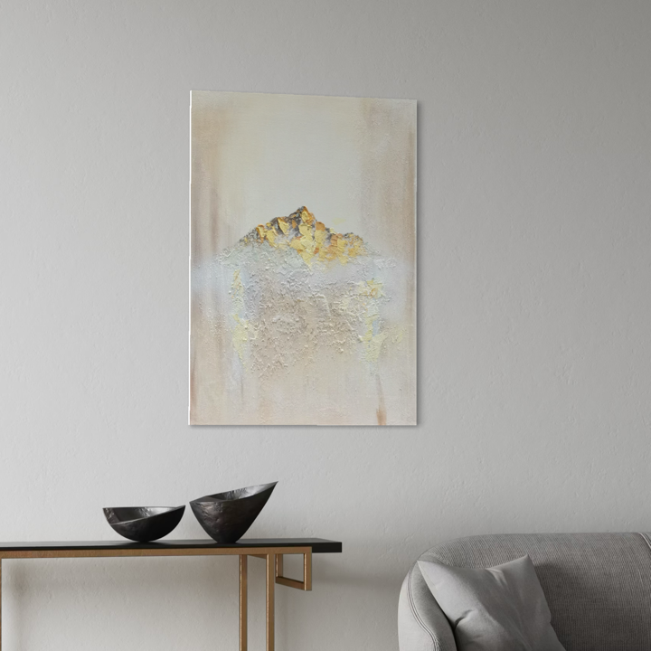 Golden Mist Mountain - Cream White