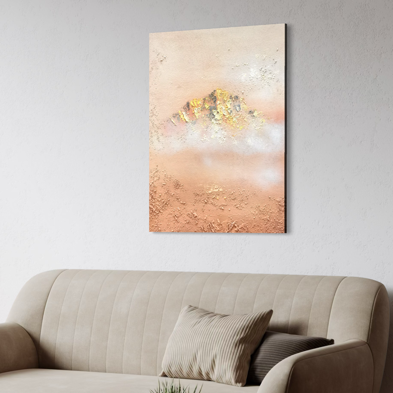 Golden Mist Mountain - Muted Amber