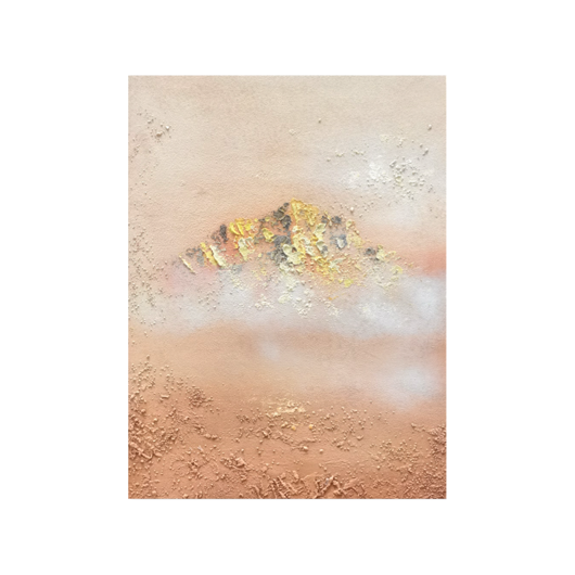 Golden Mist Mountain - Muted Amber