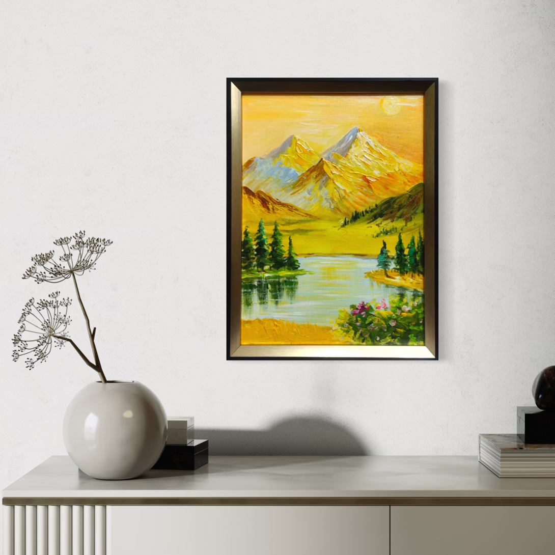 Golden Peak Mirror