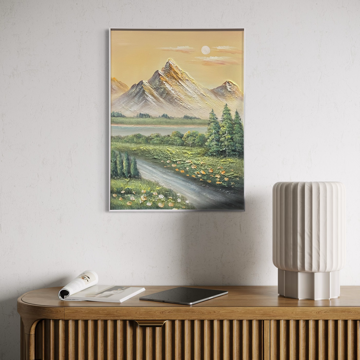 Golden Summit: Mountain Glow