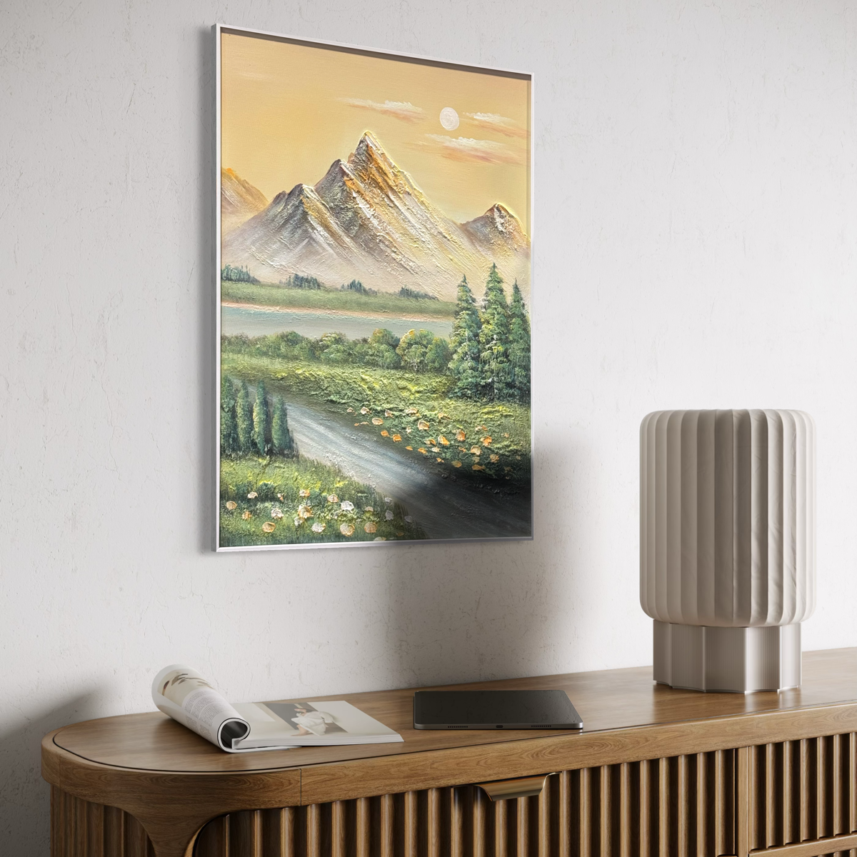 Golden Summit: Mountain Glow