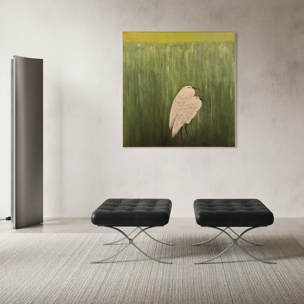 Green Field Egret